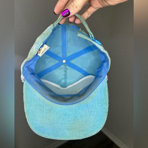 Light blue- Pebble Beach - rope cap- vintage - some staining corduroy -1970s - Picture 6 of 10